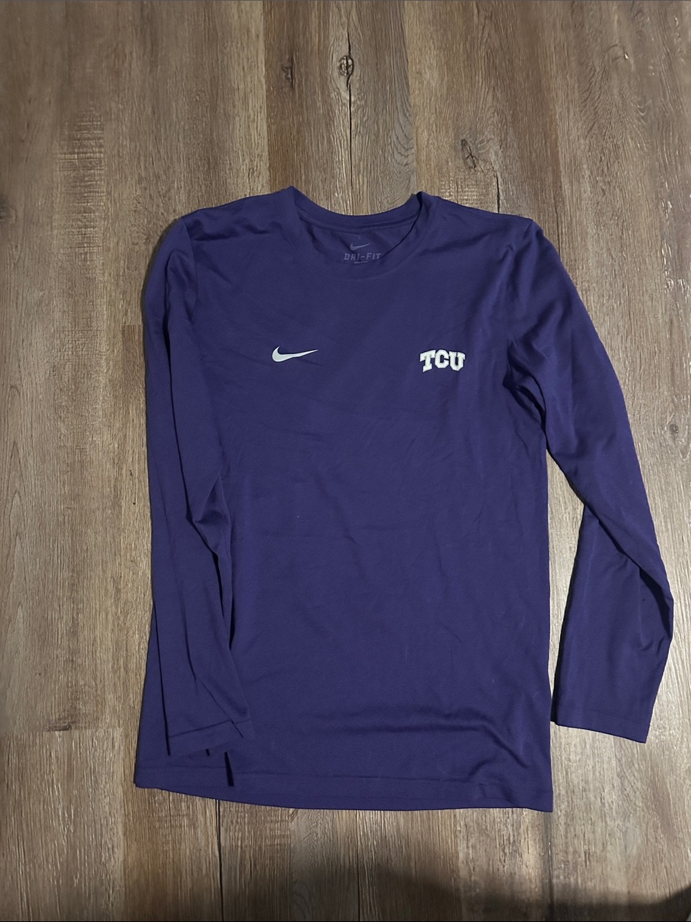 Nike Purple TCU Long-Sleeve Dri-FIT Tee